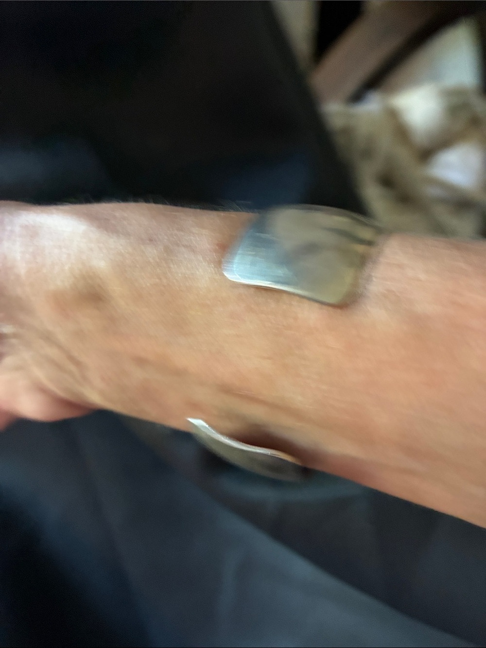 Sterling-Inspired Silver Tone Men's Cuff Bracelet - Picture 5 of 6